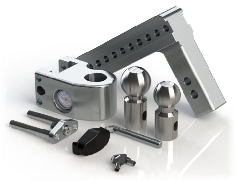 Universal Towball, Drop Hitch, Hitch Locking Pin, Key Lock Assembly & Dust Cover